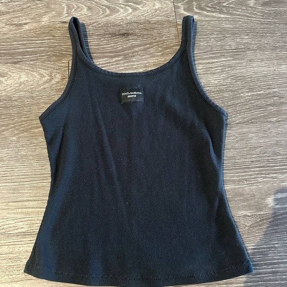 SKIMS Tops - Black skims x dolce and gabbana ribbed tank top size m